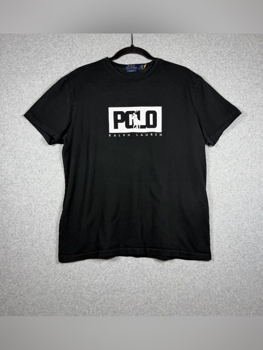 Polo Ralph Lauren Men’s Classic Fit Black Pony Logo Graphic T-Shirt Mens Medium